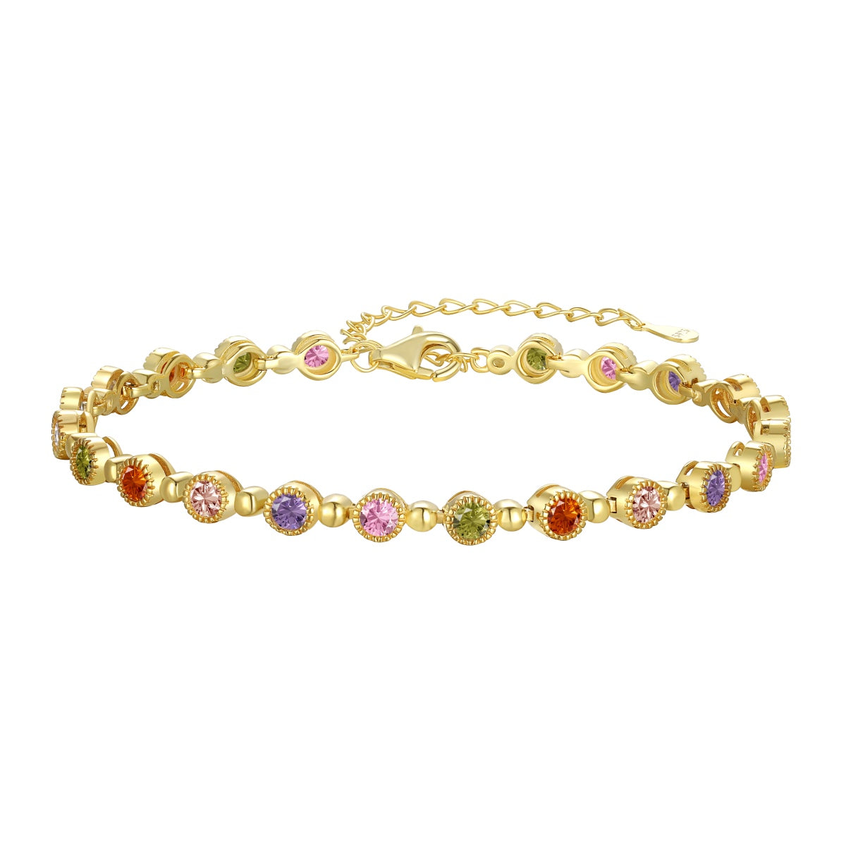 [Lumi Jewelry]Sparkling Exquisite Round Cut Party Bracelet