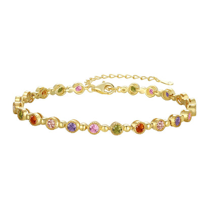 [Lumi Jewelry]Sparkling Exquisite Round Cut Party Bracelet