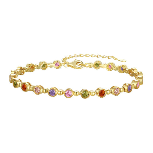 [Lumi Jewelry]Sparkling Exquisite Round Cut Party Bracelet