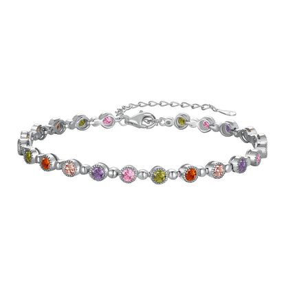 [Lumi Jewelry]Sparkling Exquisite Round Cut Party Bracelet