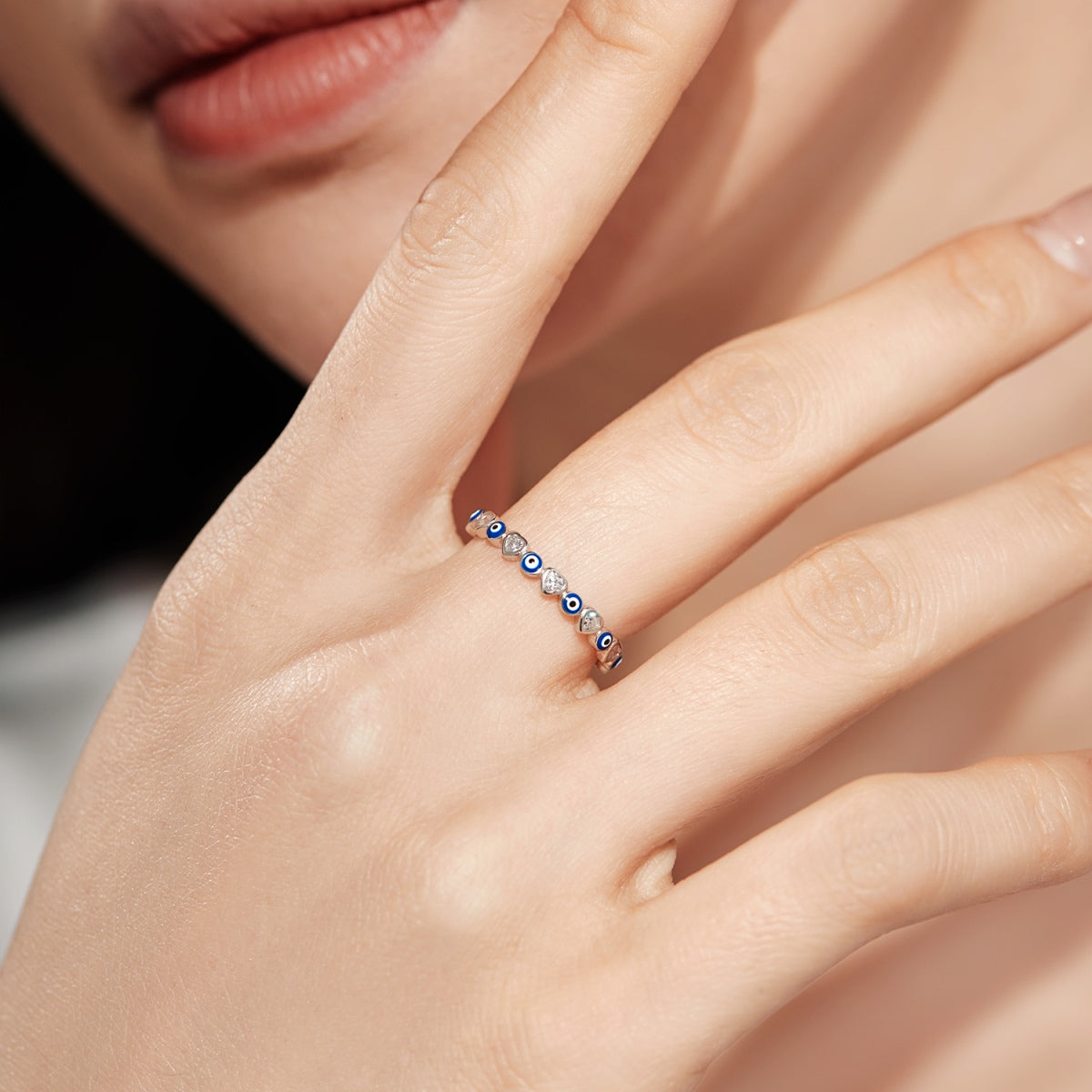 [Lumi Jewelry]Radiant Colorful Round Shape Daily Ring