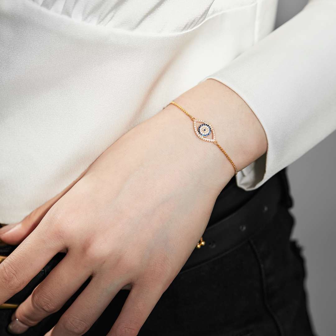 [Lumi Jewelry]Dazzling Eye Shape Necklace