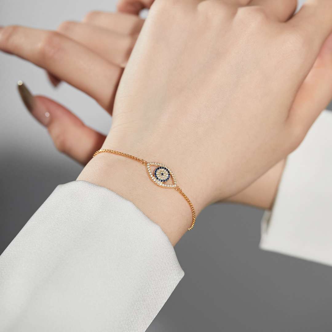 [Lumi Jewelry]Dazzling Eye Shape Necklace