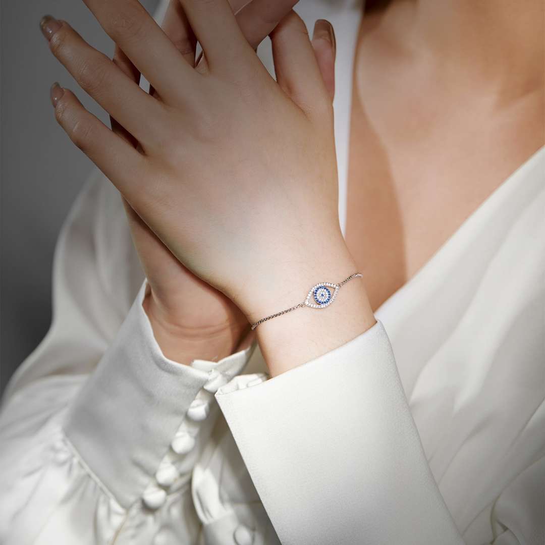 [Lumi Jewelry]Dazzling Eye Shape Necklace