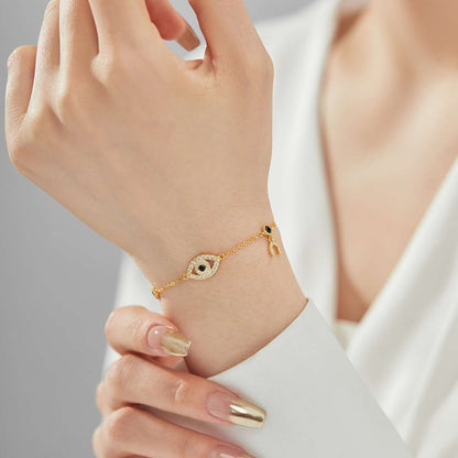 [Lumi Jewelry]Dainty Eye Shape Necklace