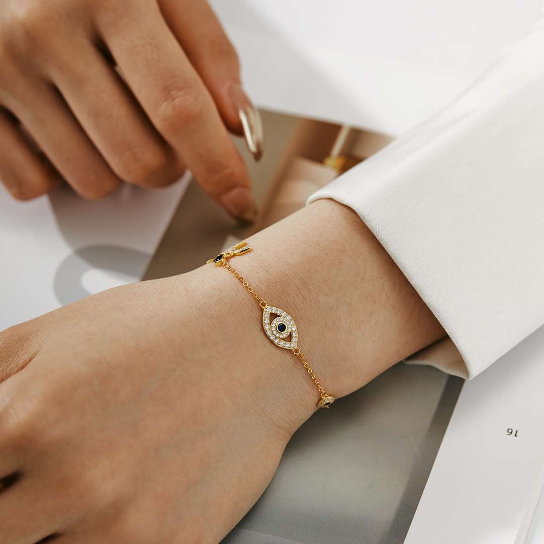 [Lumi Jewelry]Dainty Eye Shape Necklace