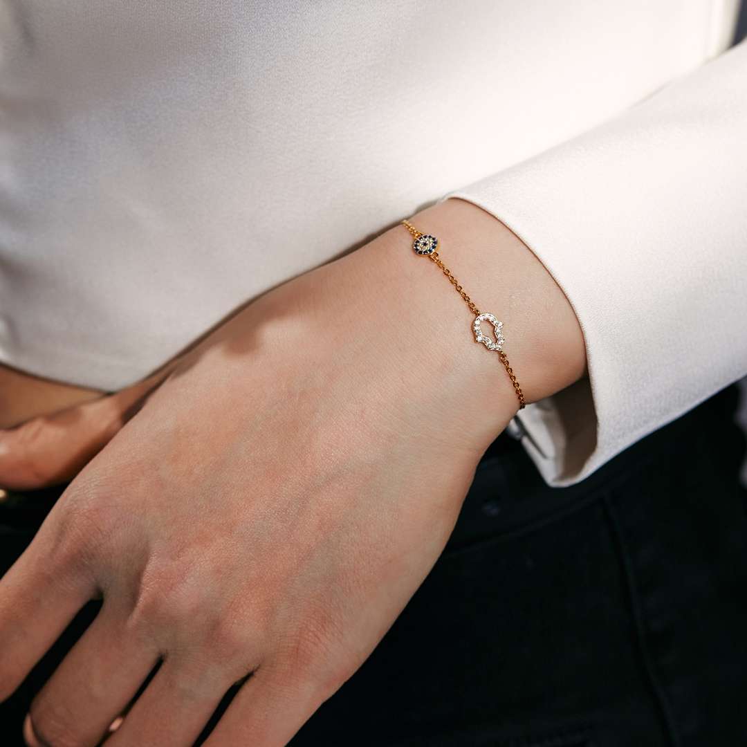 [Lumi Jewelry]Gost Shape & Round Shape Necklace