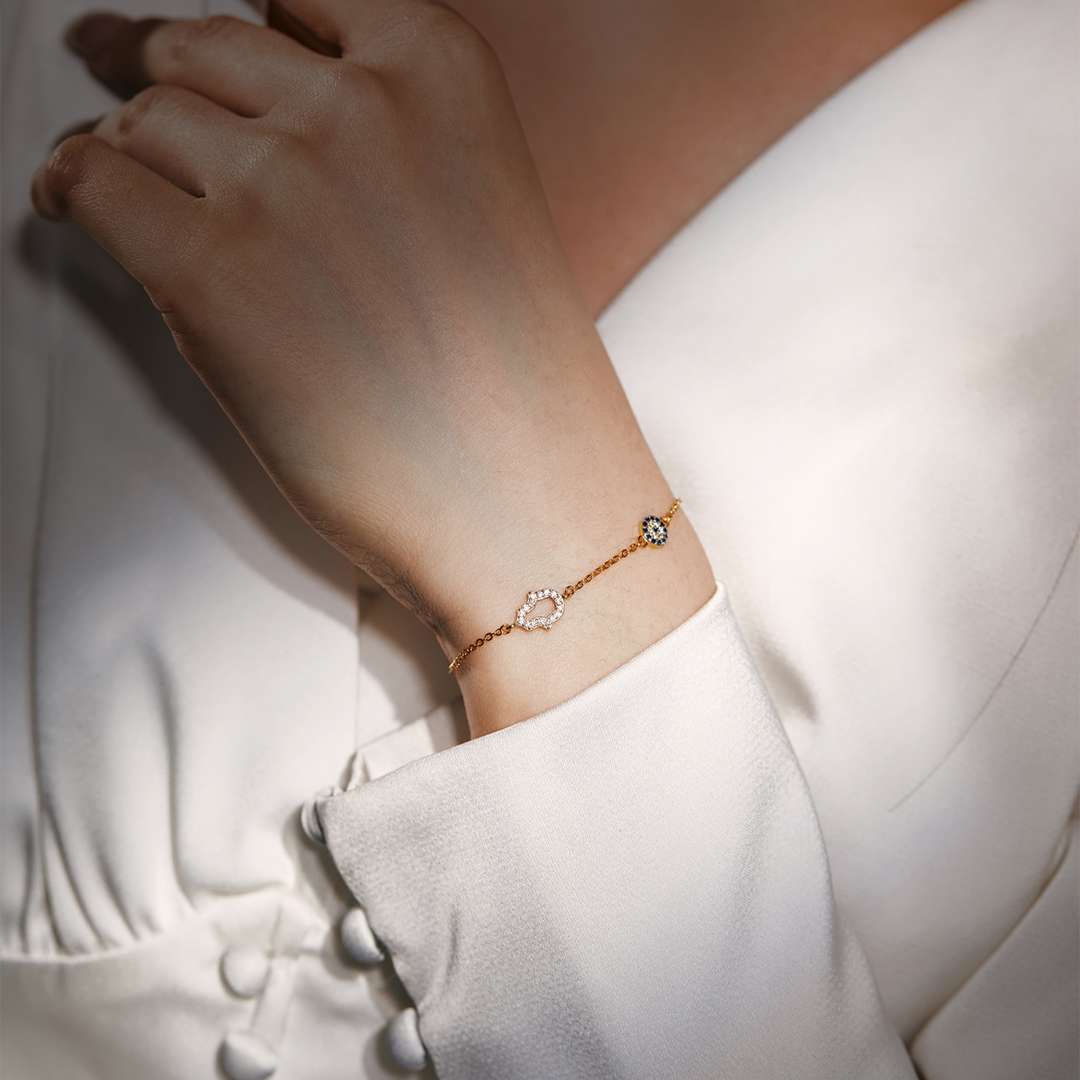 [Lumi Jewelry]Gost Shape & Round Shape Necklace