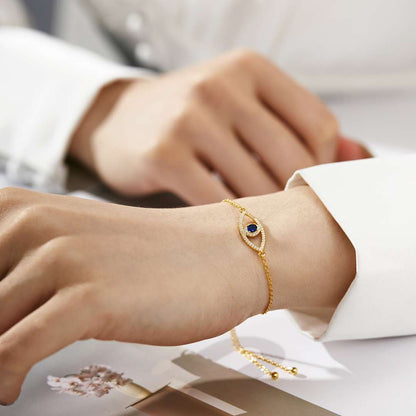 [Lumi Jewelry]Devil's Eye Hollow Design Bracelet