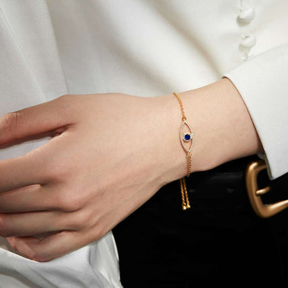 [Lumi Jewelry]Devil's Eye Hollow Design Bracelet