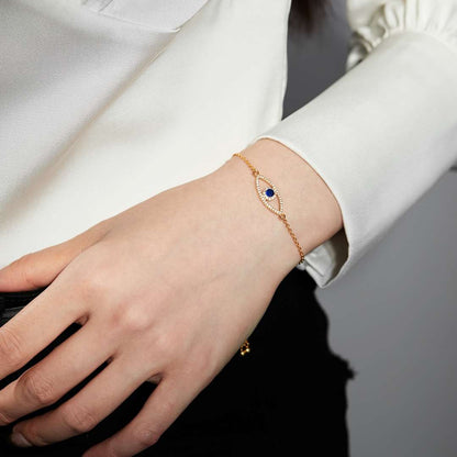 [Lumi Jewelry]Devil's Eye Hollow Design Bracelet