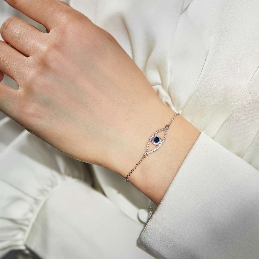 [Lumi Jewelry]Devil's Eye Hollow Design Bracelet
