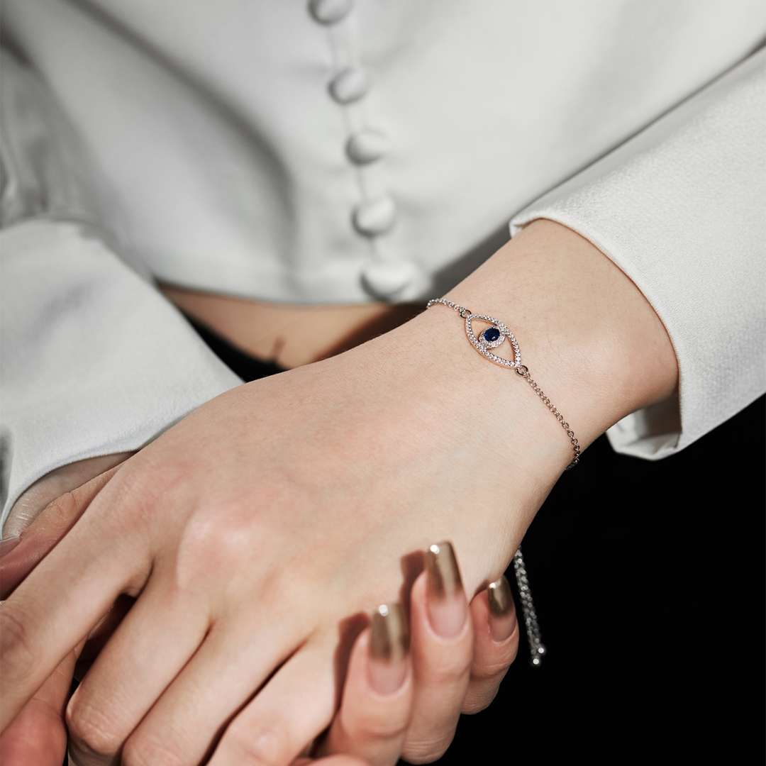[Lumi Jewelry]Devil's Eye Hollow Design Bracelet