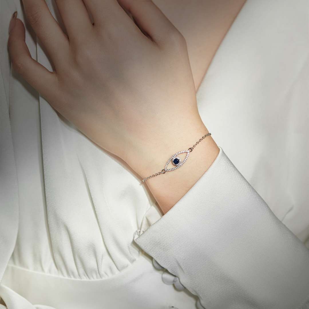 [Lumi Jewelry]Devil's Eye Hollow Design Bracelet