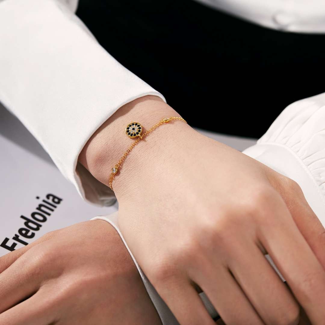 [Lumi Jewelry]Devil's Eye Round Shape Bracelet