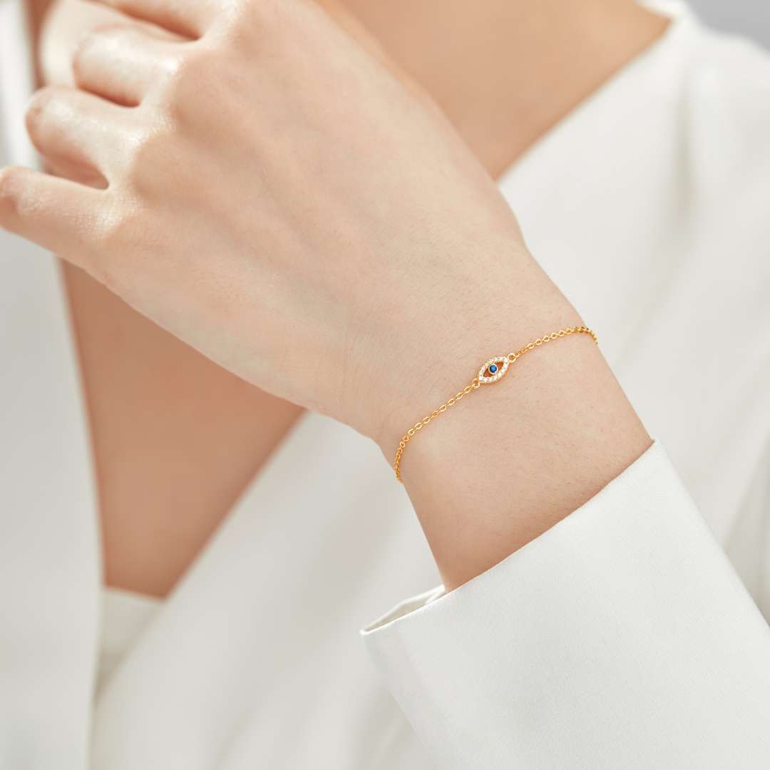 [Lumi Jewelry]Evil Eye Shape Necklace