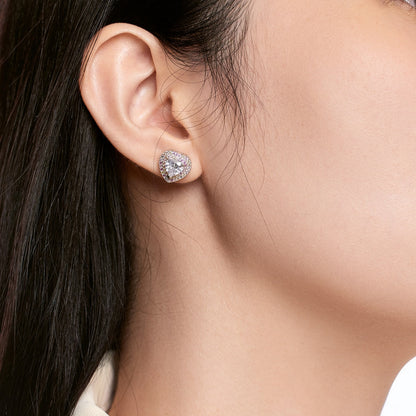 [Lumi Jewelry]Dazzling Heart Shape Lover Earrings