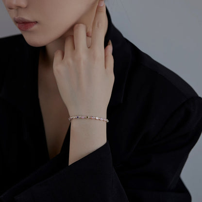 [Lumi Jewelry]Sparkling Exquisite Round Cut Party Bracelet