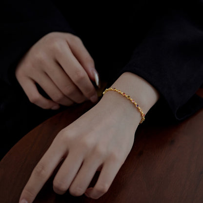 [Lumi Jewelry]Sparkling Exquisite Round Cut Party Bracelet