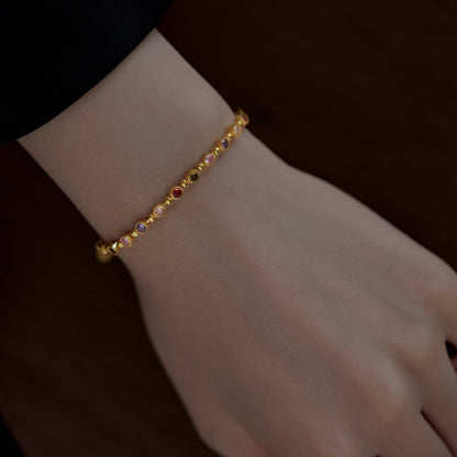 [Lumi Jewelry]Sparkling Exquisite Round Cut Party Bracelet