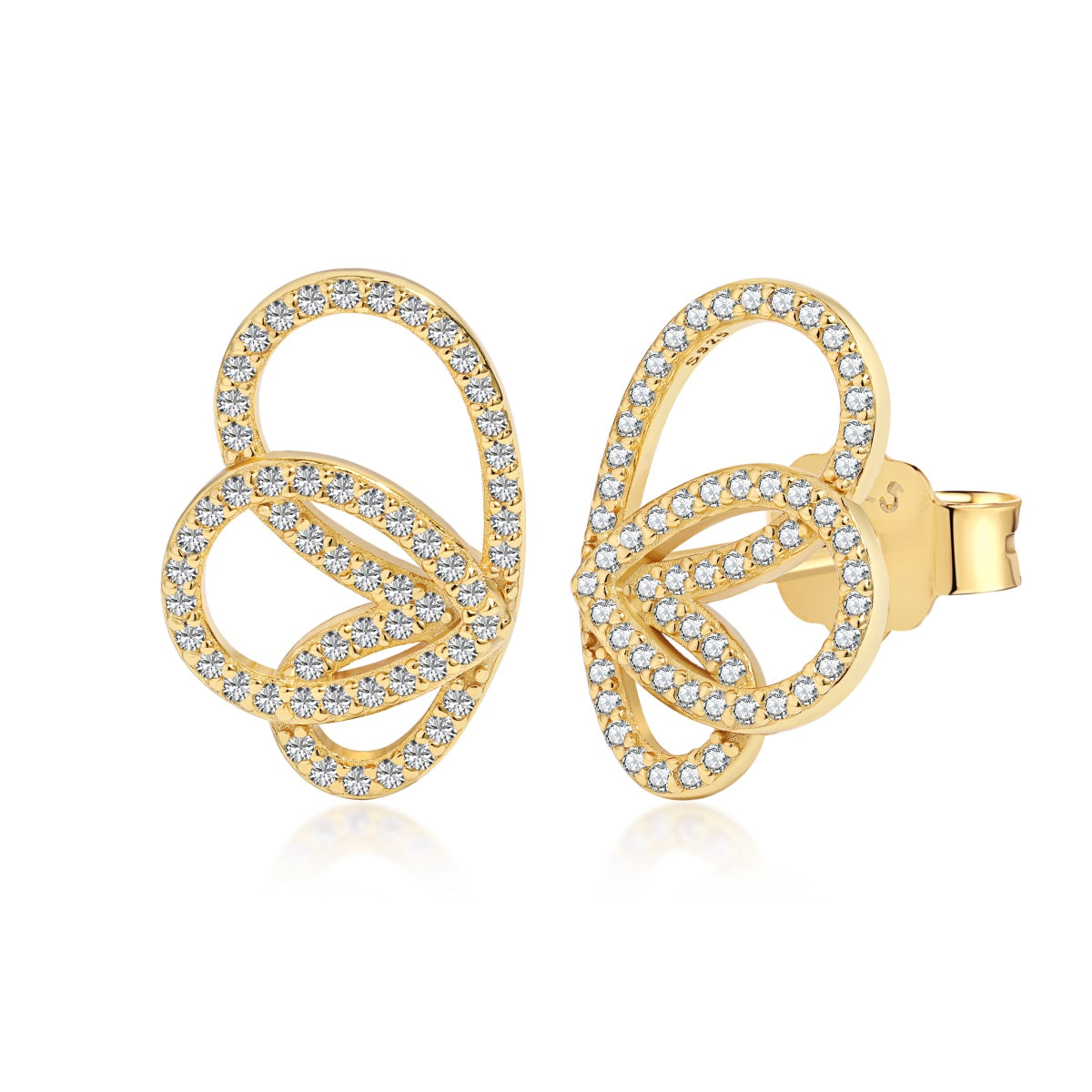 [Lumi Jewelry]Exquisite Butterfly Shape Earrings