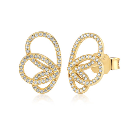 [Lumi Jewelry]Exquisite Butterfly Shape Earrings