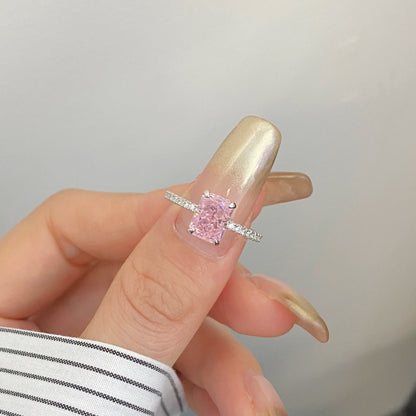 [Lumi Jewelry]2.0 Carat Dazzling Sparkling Radiant Cut Party Ring