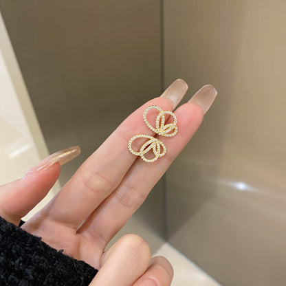 [Lumi Jewelry]Exquisite Butterfly Shape Earrings