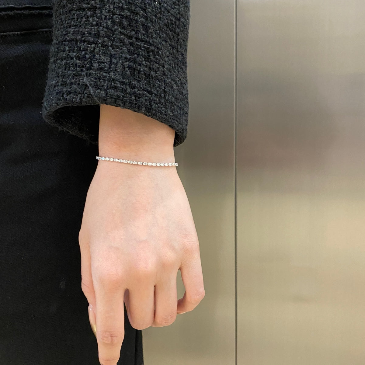[Lumi Jewelry]Elegant Emerald Cut Daily Bracelet