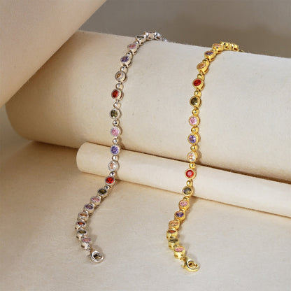 [Lumi Jewelry]Sparkling Exquisite Round Cut Party Bracelet