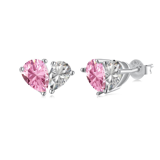 [Lumi Jewelry]Dazzling Elegant Heart Cut Lover Earrings