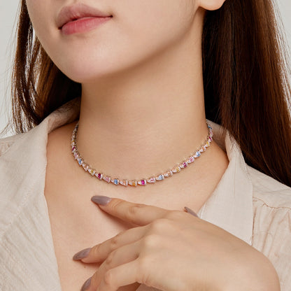 [Lumi Jewelry]Radiant Colorful Rainbow Necklace
