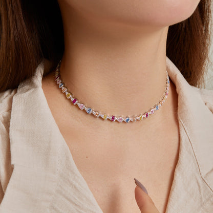 [Lumi Jewelry]Radiant Colorful Rainbow Necklace