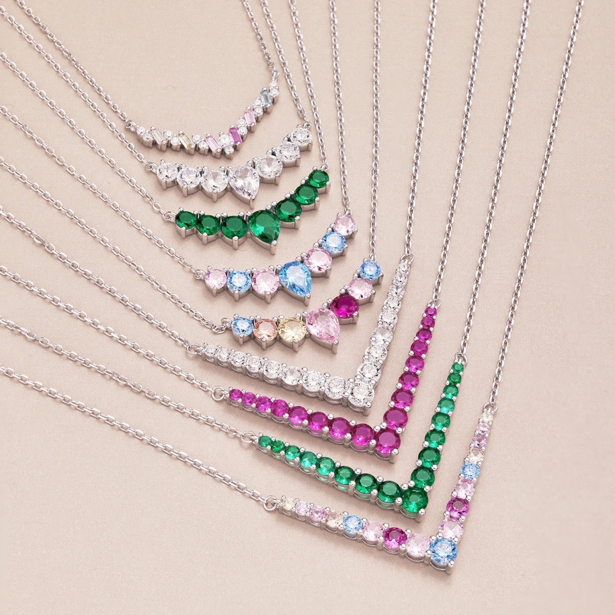 [Lumi Jewelry]Dainty Colorful Heart Necklace