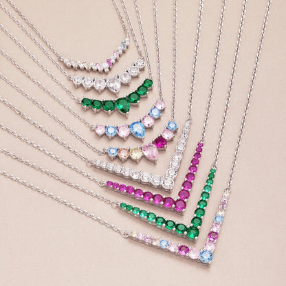 [Lumi Jewelry]Dainty Colorful Heart Necklace