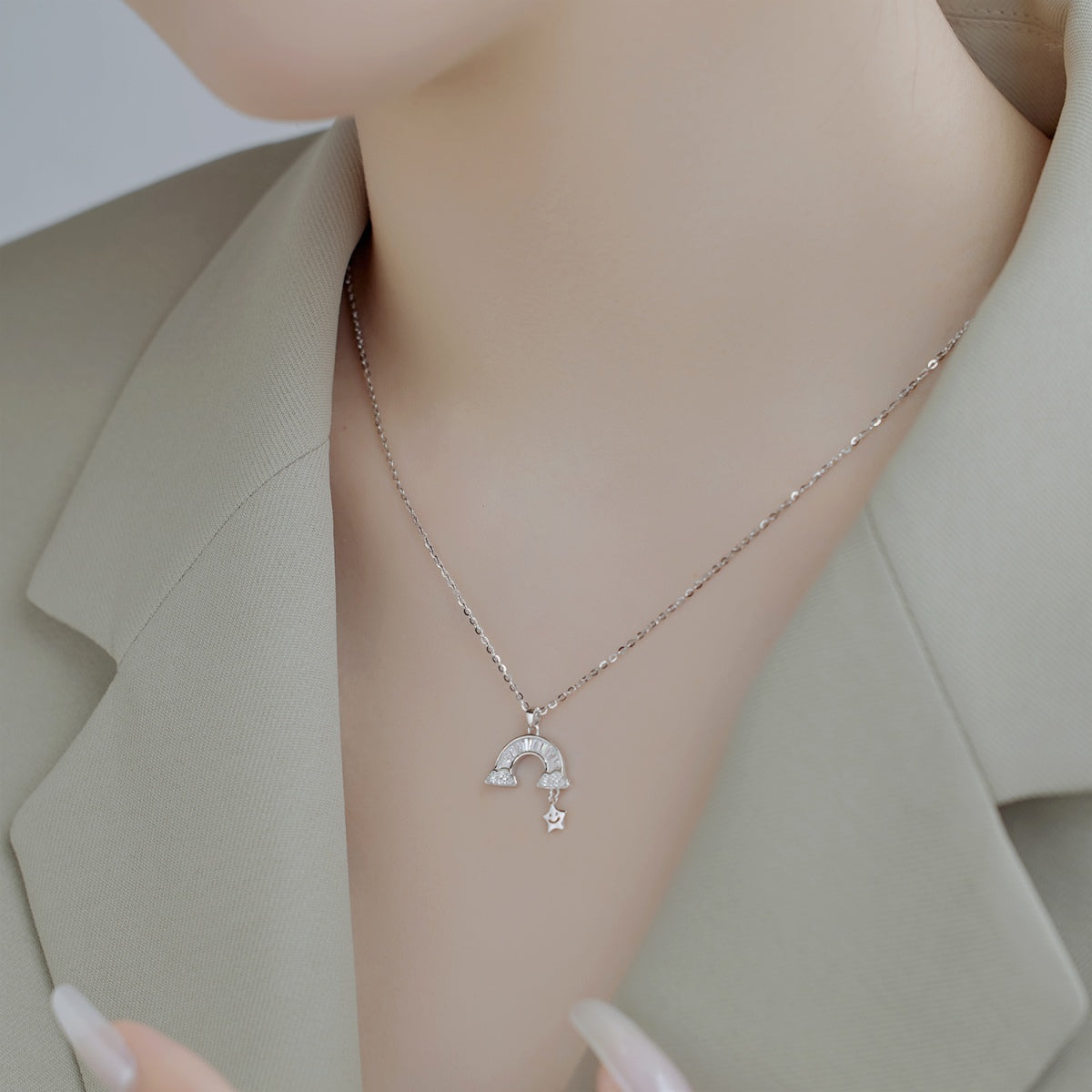 [Lumi Jewelry]Unique Rainbow Star Necklace