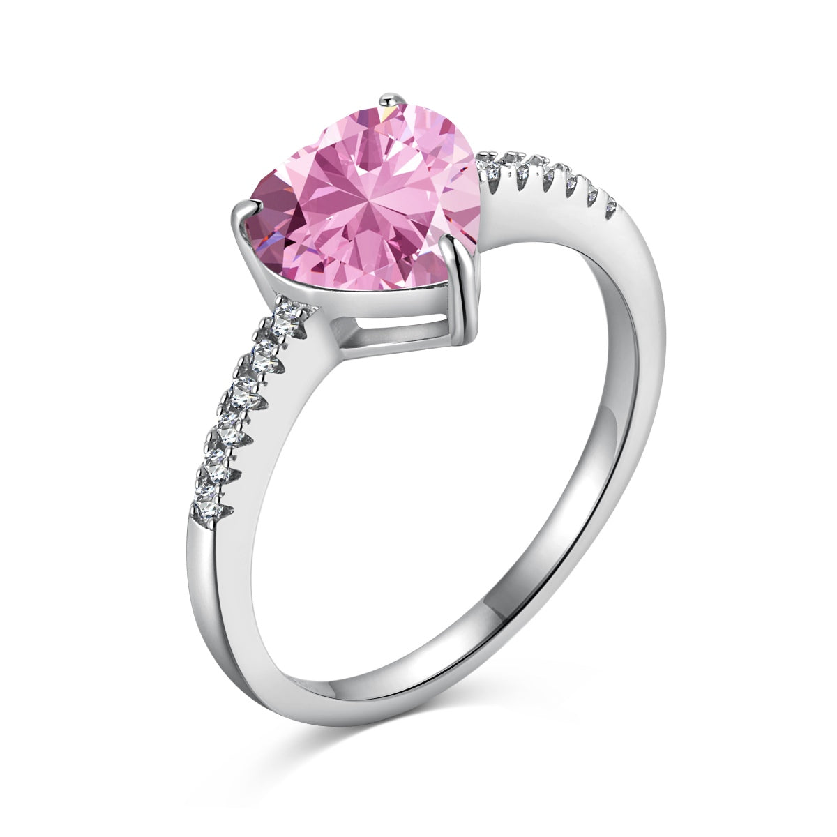 [Lumi Jewelry]2.0 Carat Dazzling Lustrous Heart Cut Lover Ring