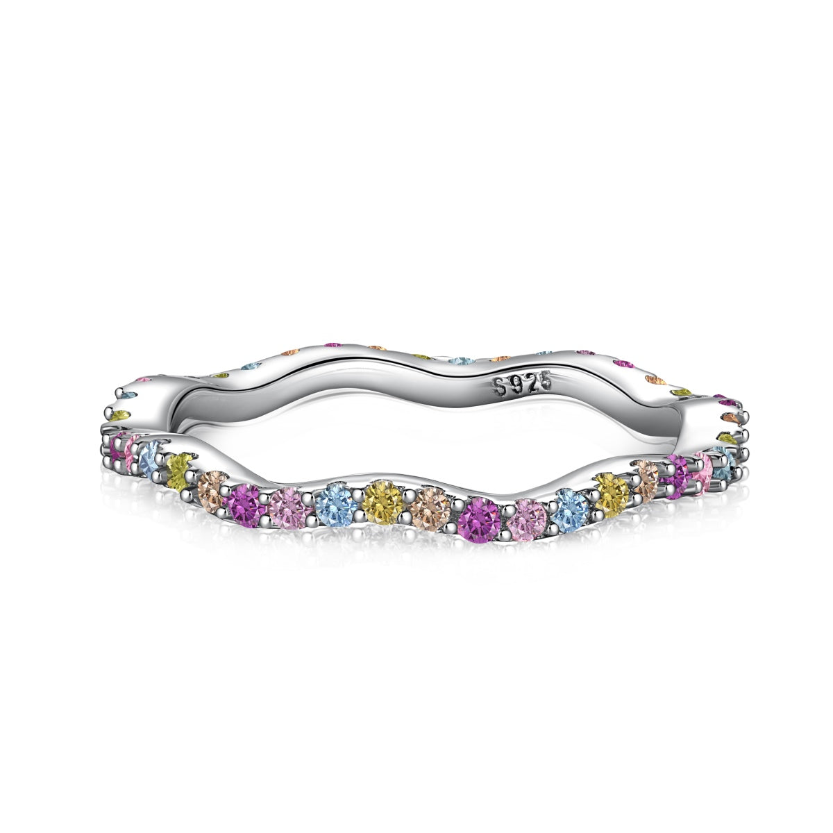 [Lumi Jewelry]Dainty Colorful Round Cut Party Ring