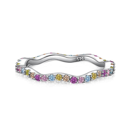 [Lumi Jewelry]Dainty Colorful Round Cut Party Ring