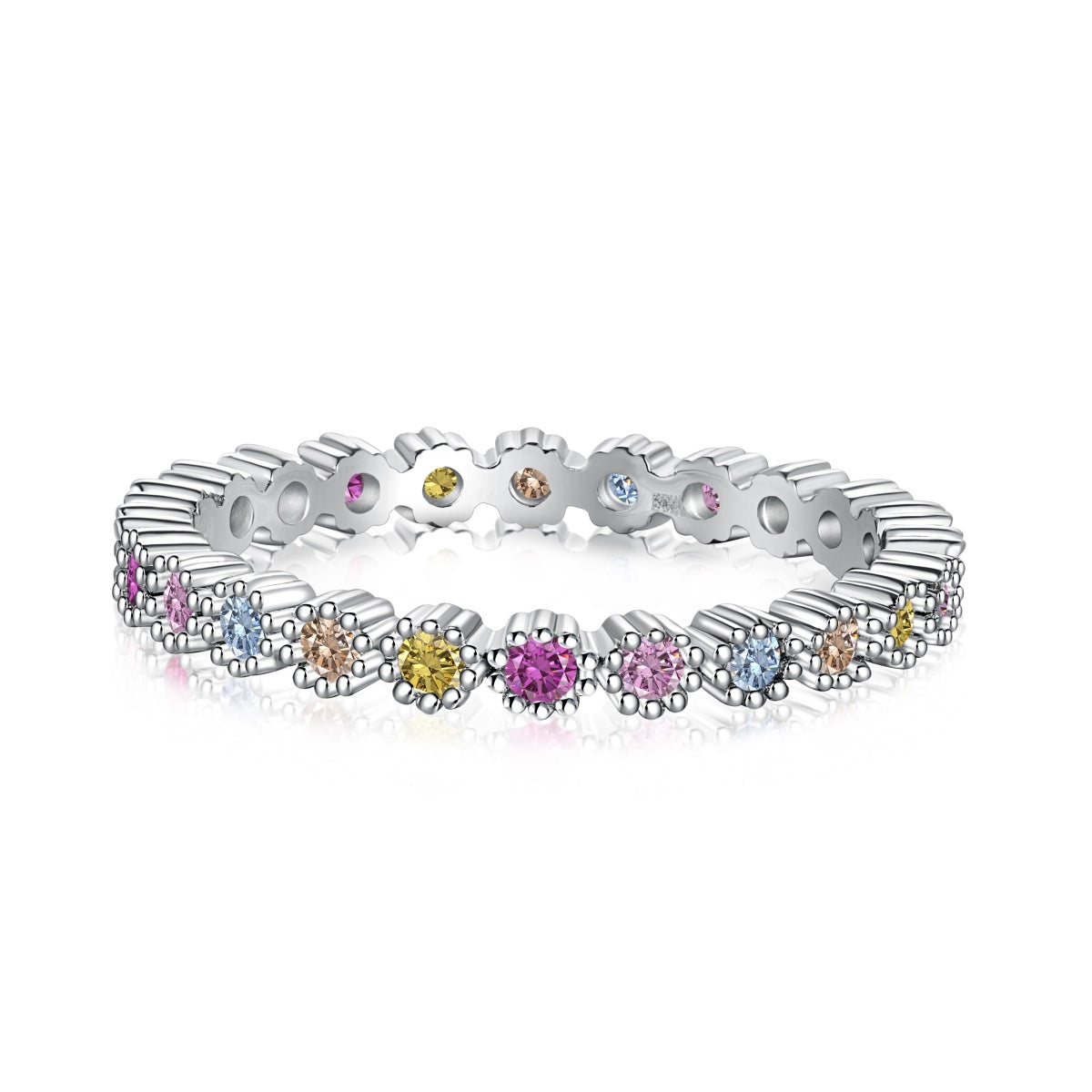 [Lumi Jewelry]Exquisite Colorful Round Cut Party Ring