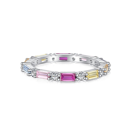 [Lumi Jewelry]Lively In Shades Elegant Radiant Cut Daily Ring