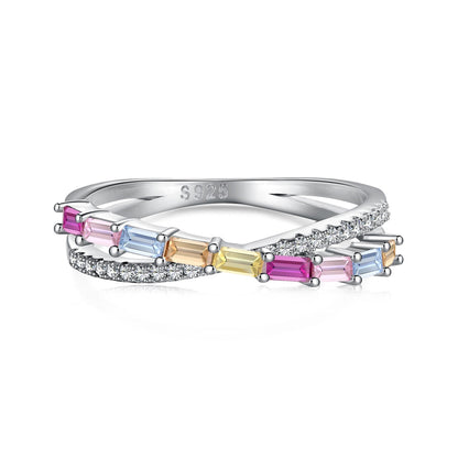 [Lumi Jewelry]Energetic Elegant Radiant Cut Party Ring