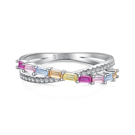 [Lumi Jewelry]Energetic Elegant Radiant Cut Party Ring