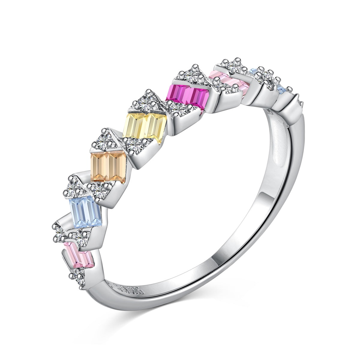 [Lumi Jewelry]Delicate Vibrant Emerald Cut Daily Ring