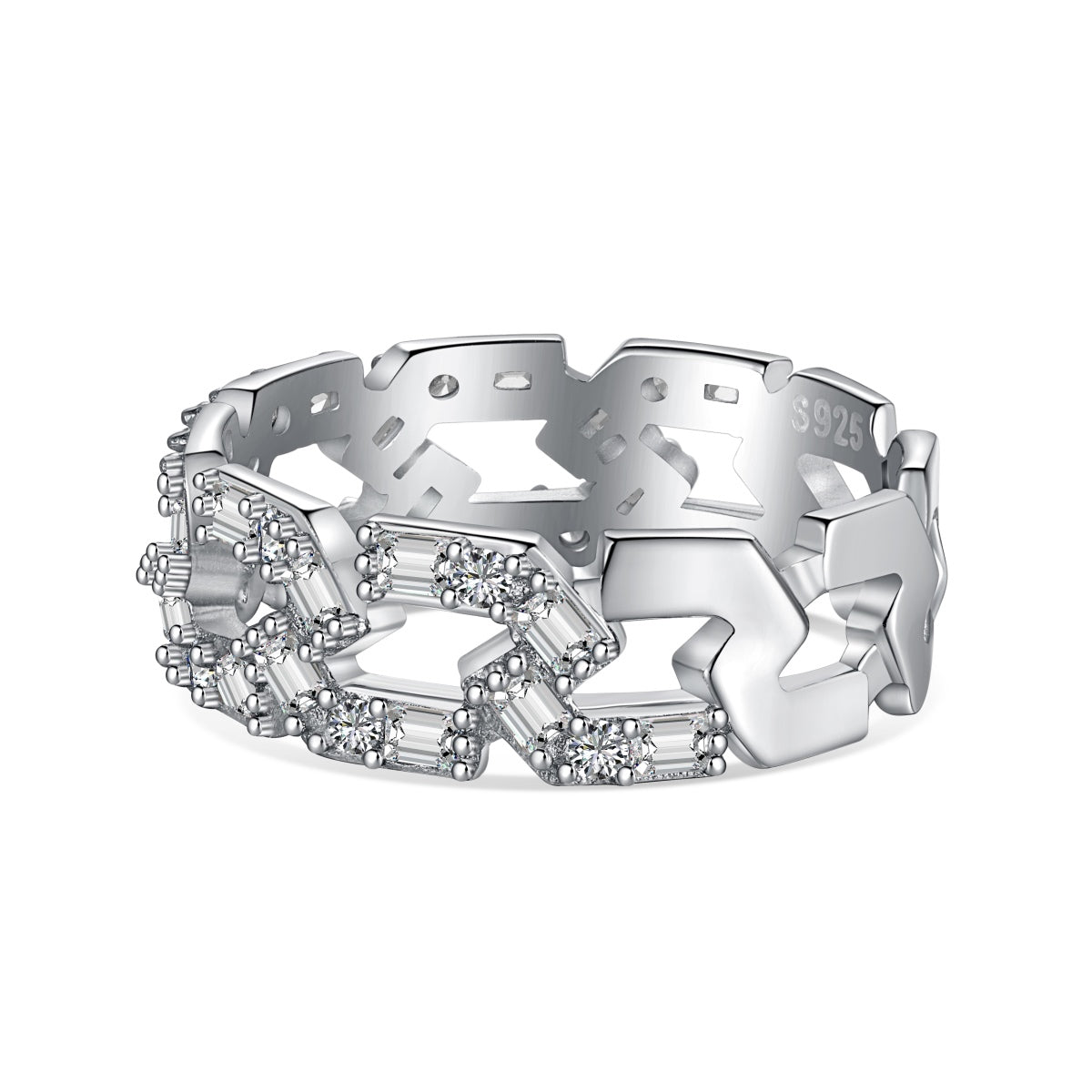 [Lumi Jewelry]Sparkling Vibrant Emerald Cut Daily Ring
