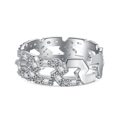[Lumi Jewelry]Sparkling Vibrant Emerald Cut Daily Ring