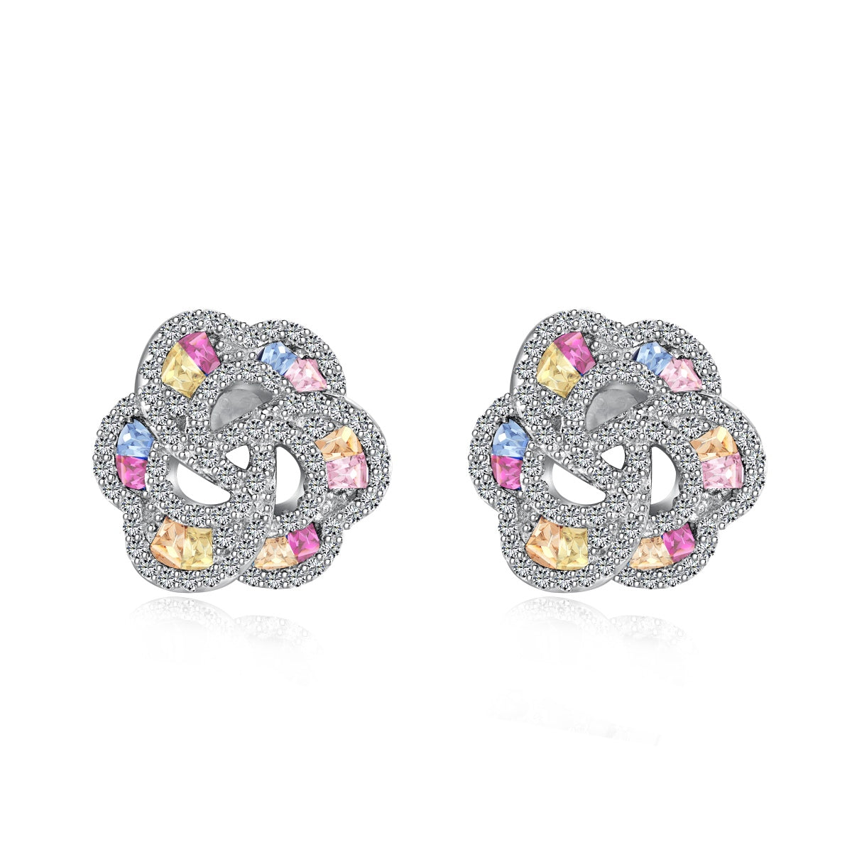 [Lumi Jewelry]Exquisite Flower Shape Daily Earrings