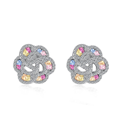 [Lumi Jewelry]Exquisite Flower Shape Daily Earrings