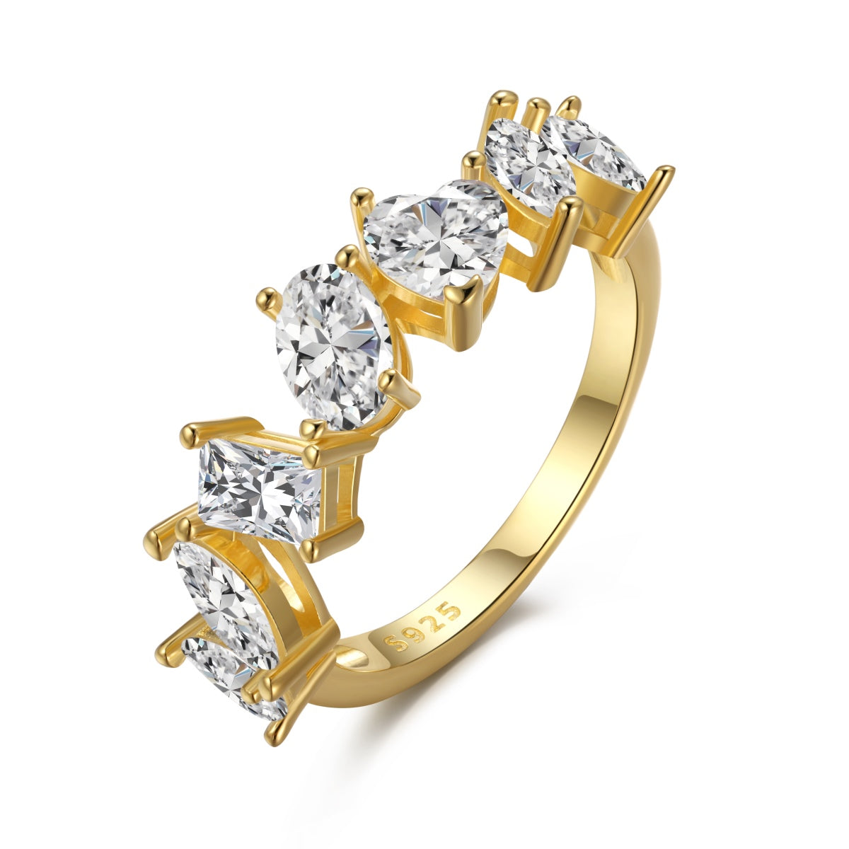 [Lumi Jewelry]Delicate Multi Cut Ring