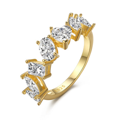 [Lumi Jewelry]Delicate Multi Cut Ring